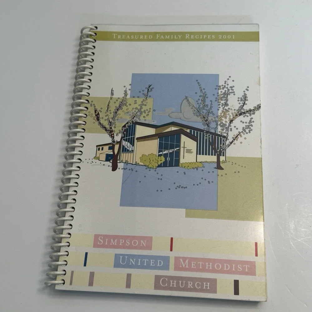 Simpson United Methodist Church Des Moines Iowa Cookbook Spiral Bound 2001 VTG